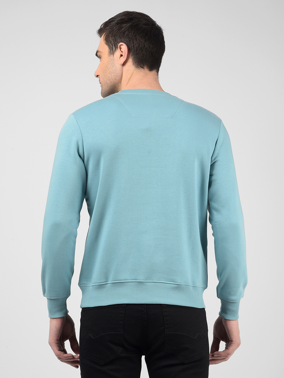 Numero Uno Men Solid Blue Sweat Shirt
